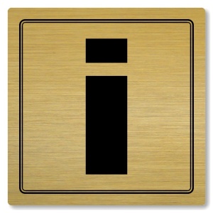 Informace, 100x100mm, zlatá, Utah